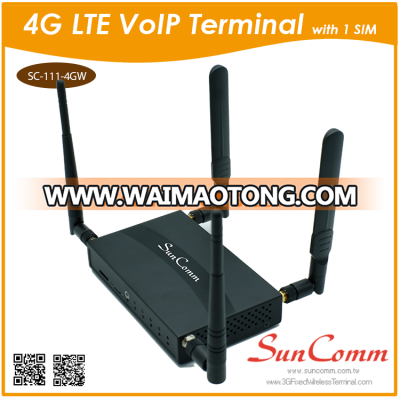 SC-111-4GW with 4G 1SIM, 1 port FXS + 1 port FXO & WIFI AP 4G VoIP Terminal