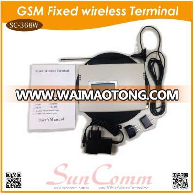 SC-368W with 1sim, 2tel port (2FXS), quad band for telephone PBX connection GSM Fixed wireless Terminal